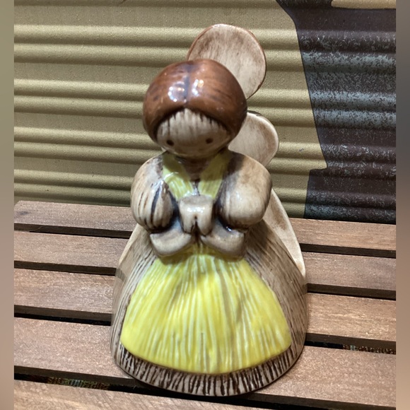 Corn Husk Doll Ceramic Napkin / Sponge Holder Vintage Folk Art Style Kitchen - Picture 4 of 8